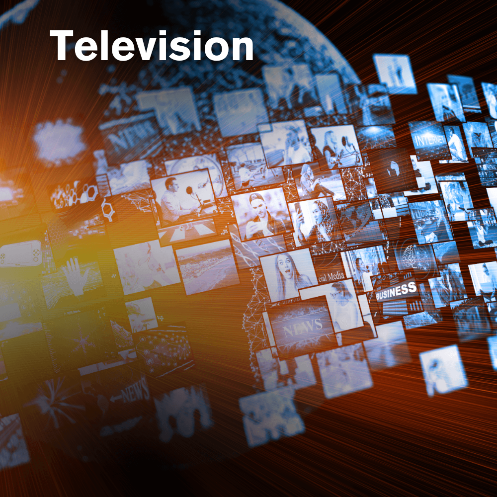 Television Industry with Text